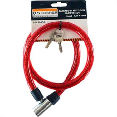 Imagem de Starfer Cadeado P/Moto C/Aco 16Mm-1,0Mt Stf