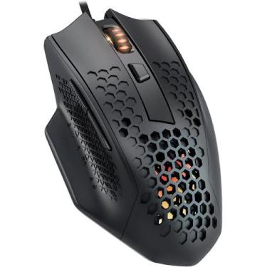 Imagem de Mouse gamer com fio usb redragon bomber preto m722