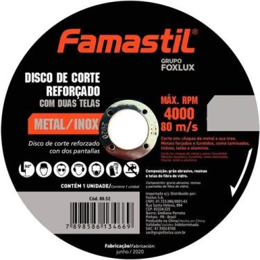 Imagem de Disco de Corte Inox 300x3,2x25,4mm Metal FAMASTIL