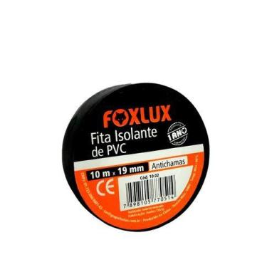 Imagem de Fita Isolante 19mm x 5m Preta - 10 Peças - Foxlux