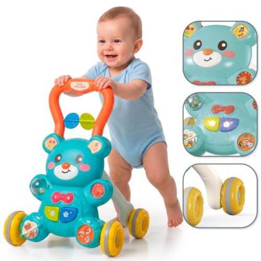 Imagem de Andador de Empurrar Infantil Ursinho Musical Educativo Interativo Bebê