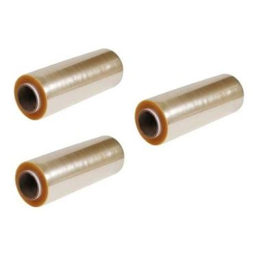 Imagem de Kit 3 Bobina Rolo Filme Pvc 28cm X 100 Metros ( 300 Metros ) - Sem mar