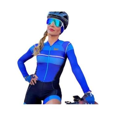 Imagem de Conjunto De Roupas De Ciclismo Femininas De Manga Longa Macaquinho Uni