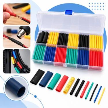 Imagem de Kit De Tubo Termo Retrátil Espaguete Colorido Em Polietileno Com 530 P