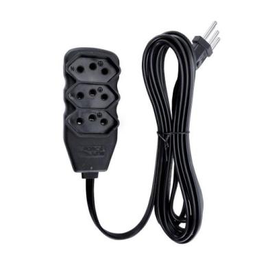 Imagem de Extensão Elétrica Bivolt 3 Tomadas Tripolar TV Notebook Computador Ven