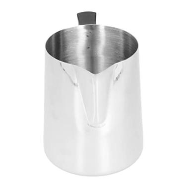 Imagem de Jarra de espumar leite de aço inoxidável, estilo clássico, de aço inoxidável, para servir no copo de beber diariamente para amantes de café para ordenhar (nº 2)