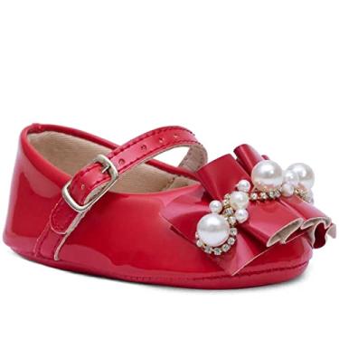Imagem de Sapatilha Bebe Pópidi Menina Pérola Sanfonado 01.06 (Vermelho, BR, Bebê, Alfa, M)