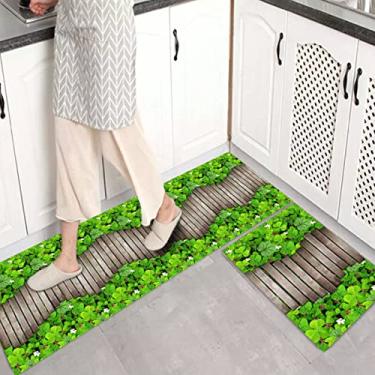 Imagem de jia cool 1 peça conjunto de tapetes de cozinha antiderrapante tapete para capacho de cozinha conjunto de tapete de corredor design (40,64 x 119,44 cm)