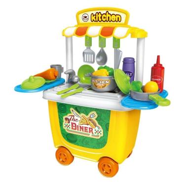 Imagem de Brinquedo Kit Restaurante Mini Chef Cozinha Bancada 2 em 1