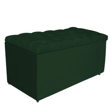 Imagem de Calçadeira Estofada Liverpool 90cm Solteiro Suede Verde
