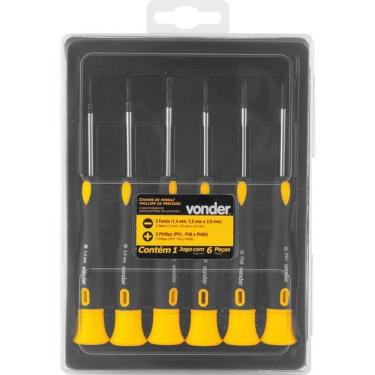 Imagem de Chave Fenda/Phillips Precisao 6 peças - Vonder