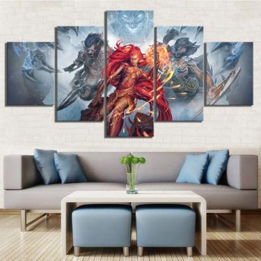 Imagem de Quadro Decorativos Jogos Walpaper com 5 peças 130x65 10