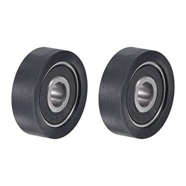 Imagem de 2 PCS Guia Polia Roda Flat Groove 5mm Eixo Furo 20mm Diâmetro Pu Revestido