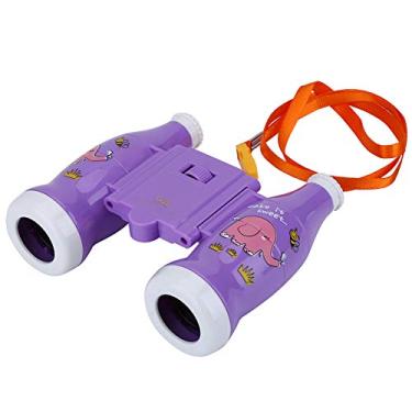 Imagem de mini binóculos 6 vezes brinquedo com lente transparente e alça para observação de pássaros/aventuras esportivas ao ar livre para crianças meninos meninas (light purple), Binóculos infantis,