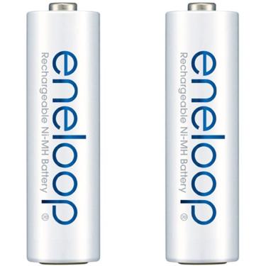 Imagem de 2 Pilhas AA Recarregáveis 2100x Panasonic Eneloop 2000mAh