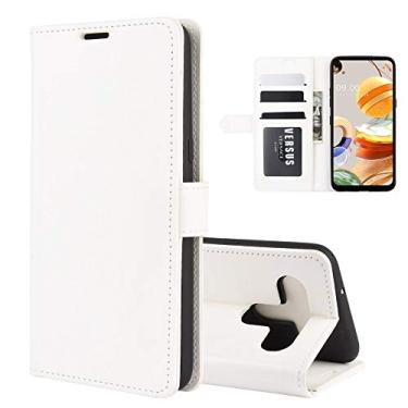Imagem de YUNCHAO Caixa de telefone Para LG K61 R64 Texture Single Horizontal Flip Estojo Protetor com Suporte e Slots de Cartão, Carteira e Moldura para Fotos capa para celular