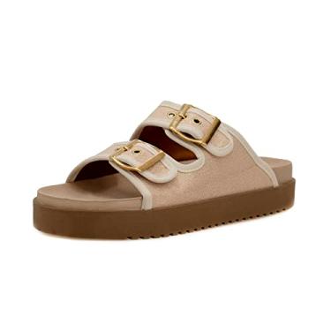 Imagem de Sandália Feminina Isis Flat papete anatômica Rota79 cor Rosê (37)