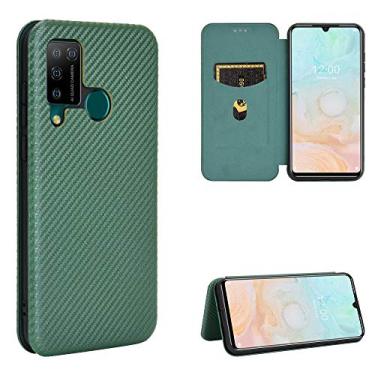 Imagem de HONGYAN Capa de telefone Para Doogee N20 Pro Carbon Fiber Texture Horizontal Flip TPU + PC + PU couro de couro com slot de cartão Capa protetora