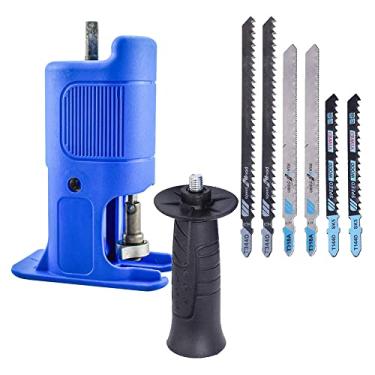 Imagem de Tingpai Fu dei elétrica pa eça de conversão de motosser máquina de corte multifuncional m ficada mandril de ser alternativa acessórios de fer mentas portáteis com 2 conjuntos de lâminas de ser (lâminas de se