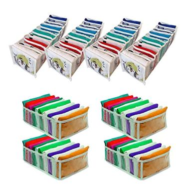 Imagem de kit 8 peças Organizamais Colmeias organizadoras de gavetas de camisetas/calcinhas 4G 4P