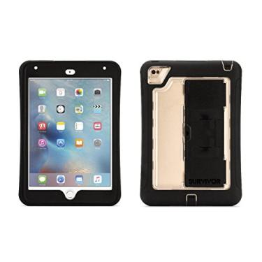 Imagem de Griffin, capa para iPad Mini 4 com suporte integrado, preta e transparente, fina, [fina] [protetora] [absorção de choque] [proteção de tela integrada] [policarbonato] [Silicone]