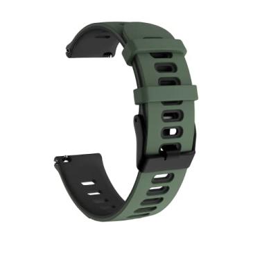 Imagem de Pulseiras NSmart compatíveis com Amazfit GTR 47MM / GTR 2 / GTR 2e / GTR 3 / GTR 4 (Verde militar com preto)