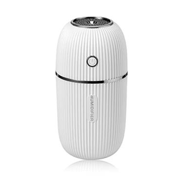 Imagem de REJOON umidificador M Umidificador 300ML Ultrassônico USB Aroma Difusor de Óleo Essencial Cor Romântica Lâmpada Noturna Umidificador Portátil Azul Marinho (Cor: Branco)