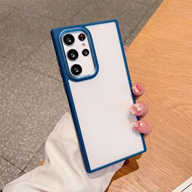 Imagem de Capa de anel de metal com lente translúcida para Samsung Galaxy S22 S22Ultra S22Plus à prova de choque Silicone macio Moldura de doces Capa traseira fosca, PK, para S22 Plus