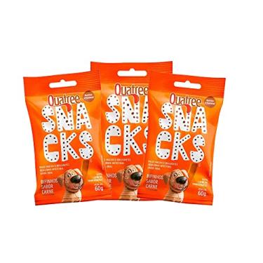 Imagem de KIT 3 Snack Quatree Bifinho Para Cães Sabor Carne – 60g