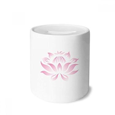 Imagem de DIYthinker Porta-moedas de cerâmica com estampa de flor de lótus rosa caixa para dinheiro presente de cofrinho