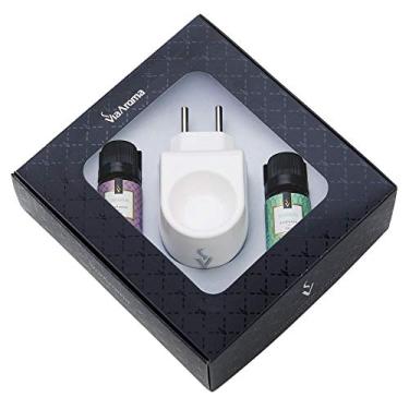 Imagem de Kit Presente Aromatizador Elétrico e 2 Essenciais de 10 ml Cada - Bamboo + Lavanda
