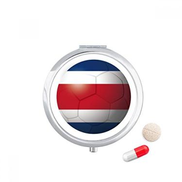 Imagem de Porta-comprimidos com bandeira nacional da Costa Rica, porta-comprimidos de futebol americano, caixa de armazenamento de medicamentos