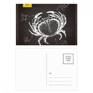Imagem de Cartão postal de aniversário com estampa de caranguejo, organismo marinho