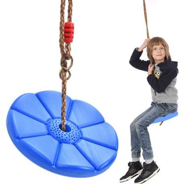 Imagem de M/P Corda de escalada para crianças, escada de corda de 2 m com plataformas de suporte de pé, balanço de árvore para crianças com mais de 4 anos de suporte de 200 kg, ideal para moldura de escalada, casa na árvore