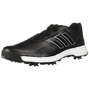 Imagem de adidas Tênis de golfe masculino Cp Traxion Boa, Núcleo preto/Ftwr branco/prata metálico, 9.5