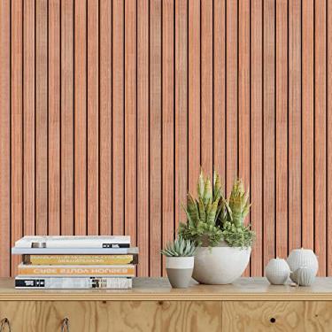 Imagem de Papel de Parede Adesivo Efeito Madeira Ripada Deck