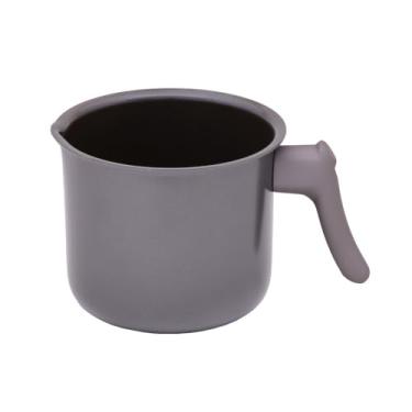 Imagem de Mimo Style Leiteira Sartin Grafite - Estrutura em Alumínio Revestida em Cerâmica, Base Alto Relevo. Cabo Soft-Touch, Não Esquenta. Funciona em Fogão a Gás, Elétrico e Vitrocerâmico (1,3L)