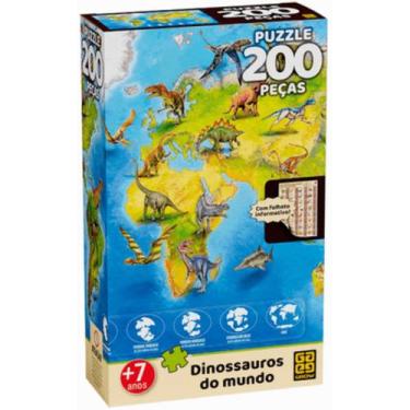 Imagem de Quebra Cabeça 200 Peças Dinossauros Do Mundo - Grow