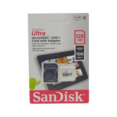 Imagem de Cartao Micro Sd Sandisk Class 10 Ultra 128gb 100mbs