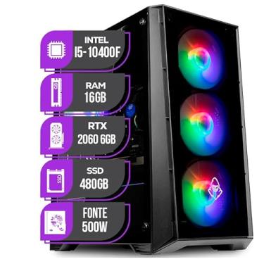 Imagem de PC Gamer Mancer, Intel i5 10º Geração, Placa de Vídeo RTX 2060 6GB, 16GB DDR4, SSD 480GB