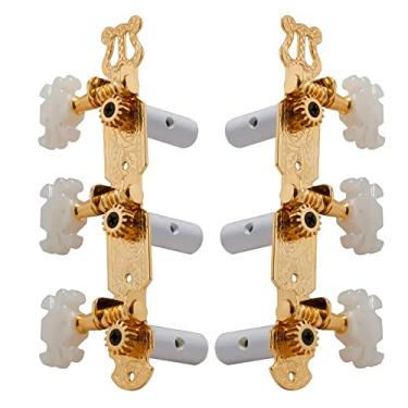 Imagem de Tarrachas Tarraxas Pino Grosso Dourada Para Violão Nylon