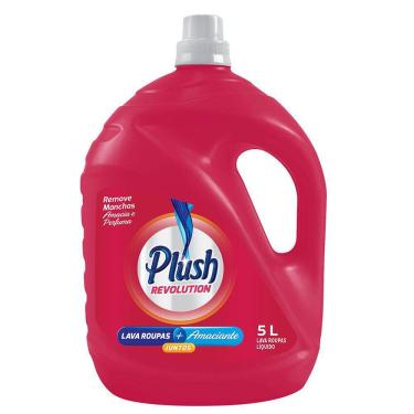 Imagem de Lava Roupas Sabão Líquido com amaciante de roupas para limpeza profunda Plush Revolution 5 Litros