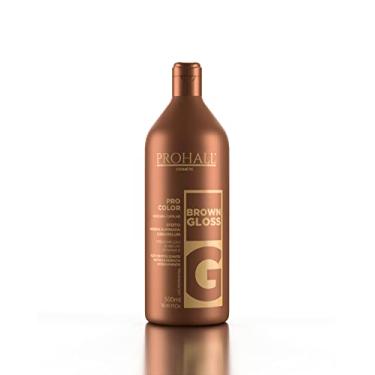 Imagem de Máscara Matizadora Marrom Prohall - Brown Gloss 500ml, Efeito Morena Iluminada, Hidratação Profunda e Brilho de Salão