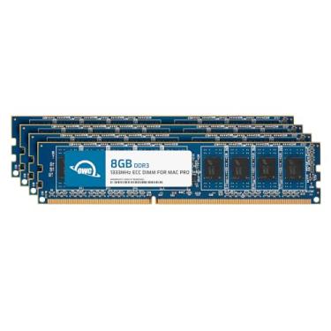 Imagem de OWC Módulo de atualização de memória SDRAM de 32 GB (4 x 8 GB) DDR3 ECC CL9 PC3-10600 1333 MHz compatível com modelos Mac Pro Nehalem e Westmere 2009 2010 2012 (OWC1333D3W8M32K)