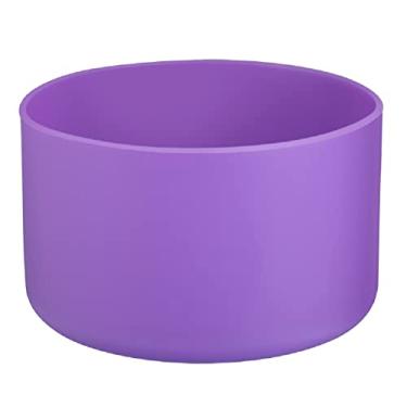 Imagem de DBIW Bota para Hydro Flask Garrafa de água de 350 ml - 1,1 litro / copo Stanley, botas inferiores para garrafas de água Hydroflask Sports, capa inferior de silicone (roxo, serve para copos Stanley + Hydro 340 - 680 g)