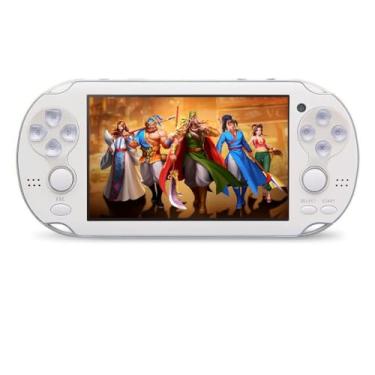 Imagem de CZT Console de Jogo Portátil 4.3 Polegadas Duplo Joystick 8GB Com 2200 Jogos Embutidos Retrô Arcade Multi Emulador Mini Portátil MP3/4 Saída de TV Branca