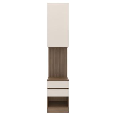 Imagem de Armário Modulado de Lateral Bartira Lugano com 1 Porta 2 Gavetas 2 Prateleiras Casal –...