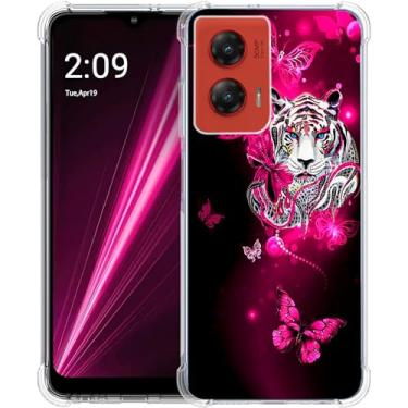 Imagem de Beaucov Capa para Moto G Stylus 5G 2024, proteção contra quedas de borboleta de tigre branco à prova de choque, capa protetora de corpo inteiro resistente a arranhões para Motorola Moto G Stylus 5G
