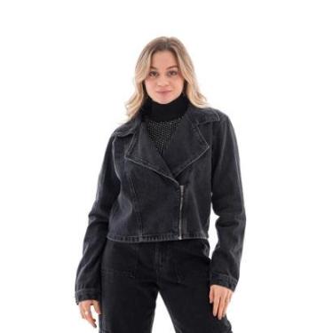 Imagem de Jaqueta Jeans Feminina Arauto Biker Black-Feminino