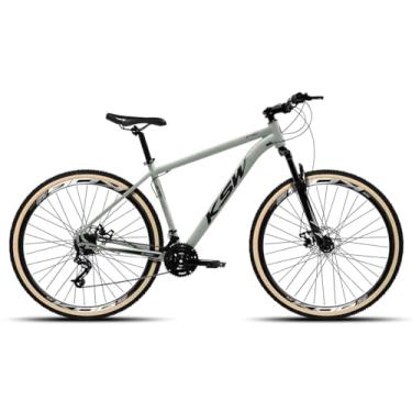 Imagem de Bicicleta Aro 29 KSW XLT 1x9v com 9 Marchas Pedivela Single Coroa Unica de 1v Catraca 9V 11/36 Dentes Freio Hiudraulico e Garfo de Suspensão Com Trava,15,Cinza Porsche